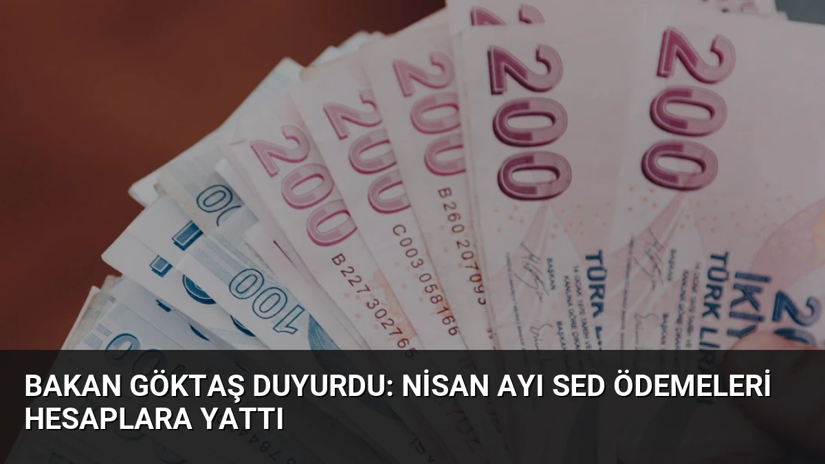 Bakan Göktaş Duyurdu: Nisan Ayı SED Ödemeleri Hesaplara Yattı