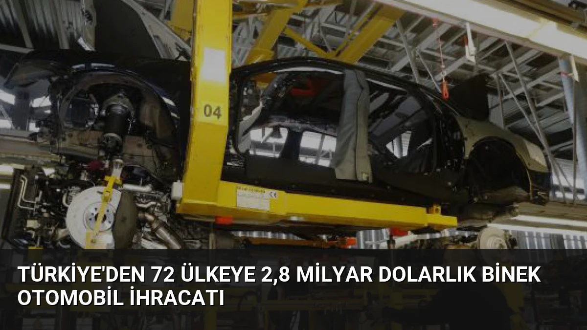 Türkiye’den 72 Ülkeye 2,8 Milyar Dolarlık Binek Otomobil İhracatı